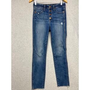 Madewell Denim Jeans Womens 27 Skinny High Rise Ladies Button Fly